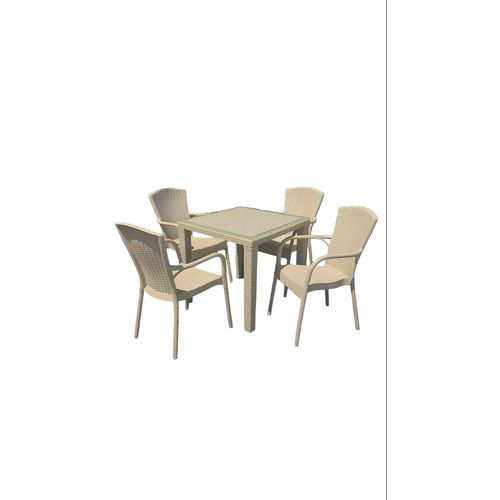 Tilia Baštenski Set Royal Coffee, sto i 4 stolice, 80X80 slika 2