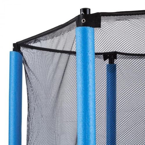 KLARFIT Rocketkid, 140 cm trampolin, unutarnja sigurnosna mreža, bungee opruge, plava slika 6