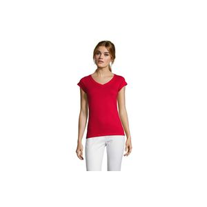 MOON ženska majica sa kratkim rukavima - Crvena, XL 