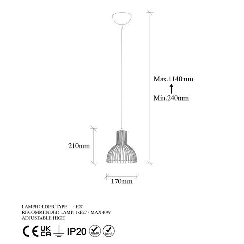 Opviq Luster, 942FLG1629 slika 6