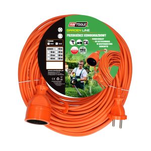 AWTools produžni kabel za vrt, jednostruki, 15m bez uzemljenja, 2x1,0mm, 10A, 230V, 2500W