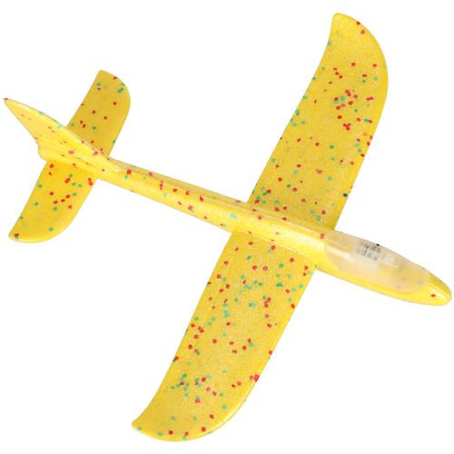 Avion od stiropora 48x47cm s LED diodama žuti slika 1