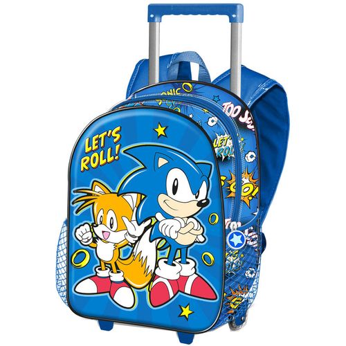 Sonic The Hedgehot Lets Roll 3D ruksak na kotačima 34cm slika 1