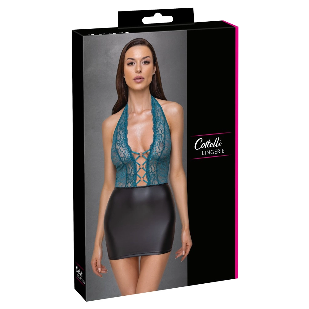 Cottelli LINGERIE Haljina crna/teal L slika 1