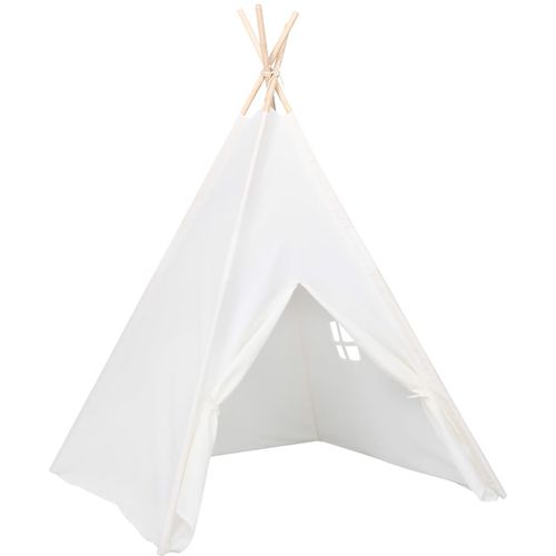 Dječji šator tipi od breskvine kore bijeli 120 x 120 x 150 cm slika 3