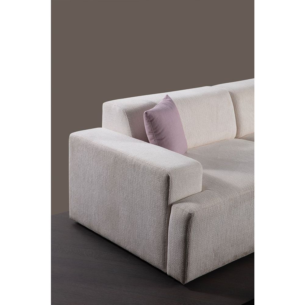 Ugaona Sofa Melva (L1,5 + O2 + Chl Desno) - bijela slika 2