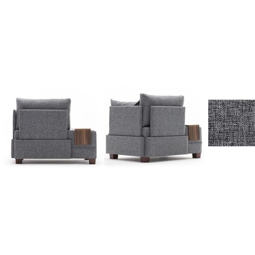 Atelier Del Sofa Sofa, Sivo, Fly Armchair Right - Grey slika 6