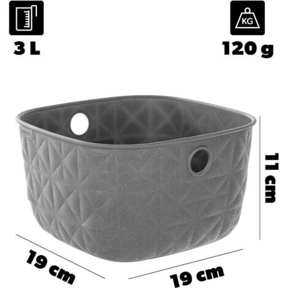 Softex Korpa za odlaganje 3L siva slika 3