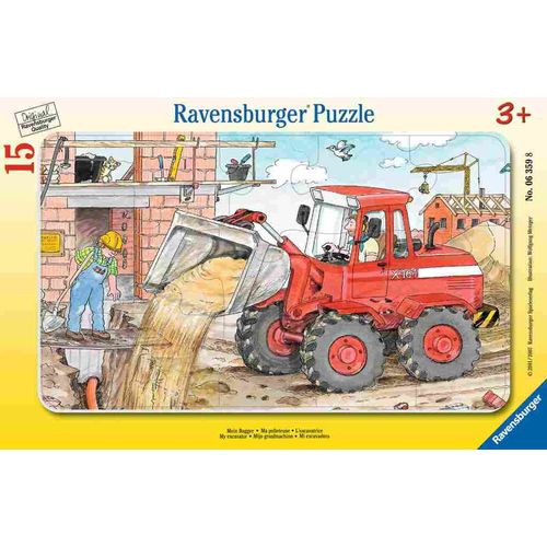 Ravensburger Puzzle moj bager 15kom slika 1
