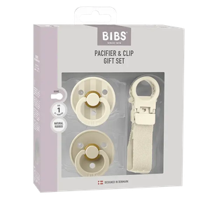 Bibs Poklon set - Dude varalice 0-6mj + Traka za dudu, Ivory