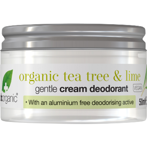  Dr. Organic TEA TREE & LIMETA dezodorans u kremi 50 ml slika 1