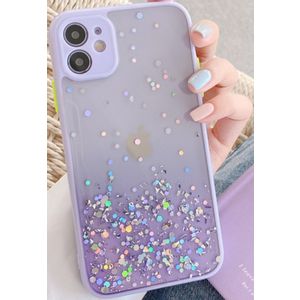 MCTK6-IPHONE X/XS * Furtrola 3D Sparkling star silicone Purple (139)