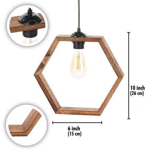 Hexagon Antiquation Brown Chandelier slika 5