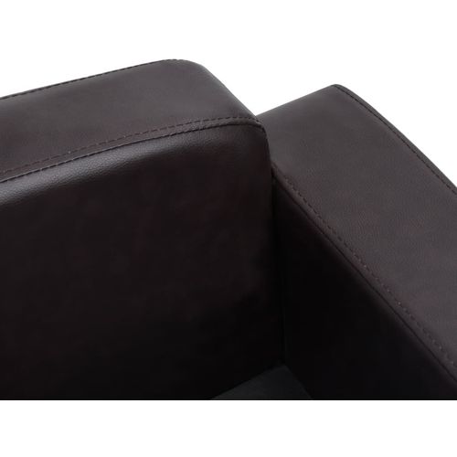 Sofa za pse smeđa 80 x 50 x 40 cm od umjetne kože slika 35