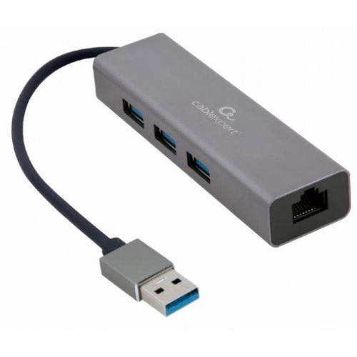 A-AMU3-LAN-01 Gembird USB AM Gigabit network adapter with 3-port USB 3.0 hub slika 3