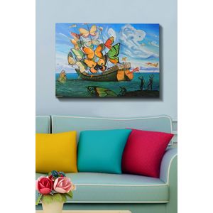 Kanvas Tablo (70 x 100) - 205 Multicolor Decorative Canvas Painting
