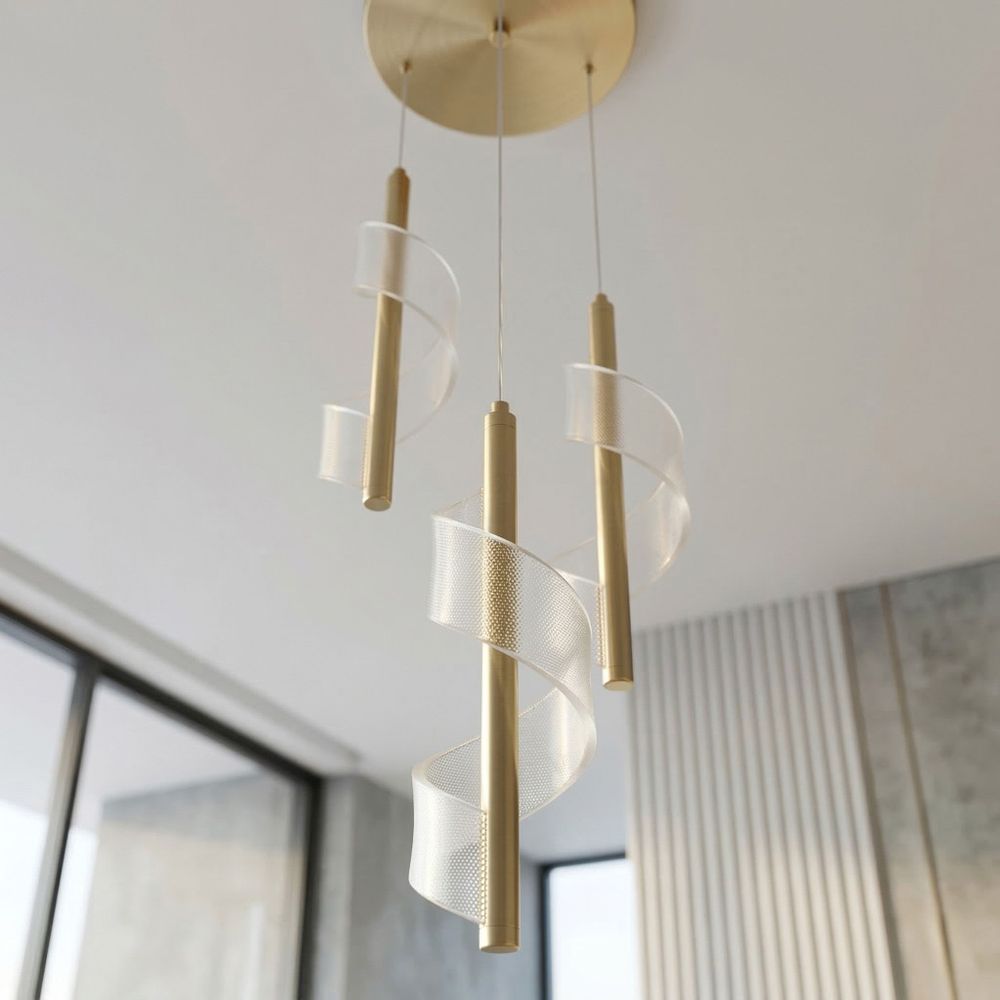 Viseća stropna LED lampa G178-3CP gold slika 4