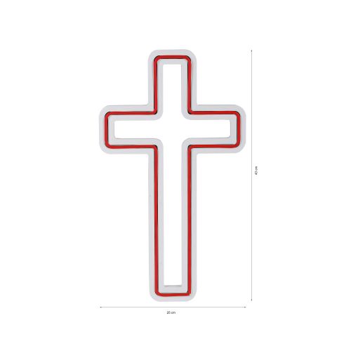 Wallity Ukrasna plastična LED rasvjeta, Cross Sign - Red slika 7