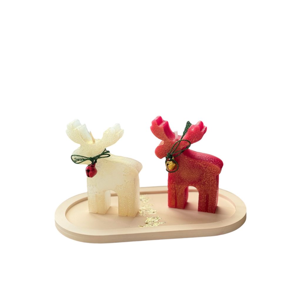 Candle set (3 pieces) Christmas Candle Set9, colours: red, white slika 2