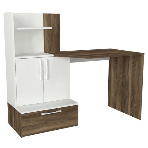 Woody Fashion Radni stol, Bijela boja Orah, Padora - White, Walnut slika 5