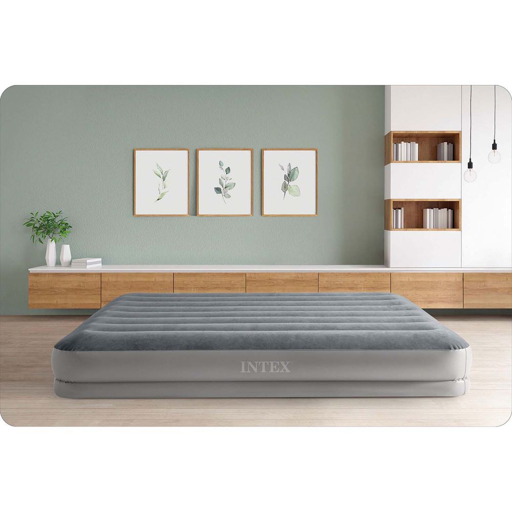 Madrac na napuhavanje 203x152x30 cm s ugrađenom električnom pumpom intex 64114 slika 6