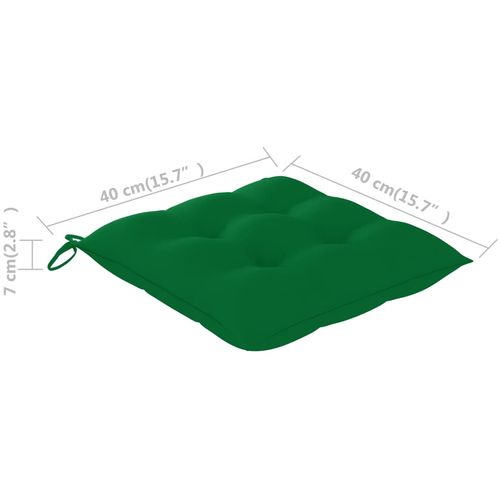 Jastuci za stolice 2 kom zeleni 40 x 40 x 7 cm od tkanine slika 17