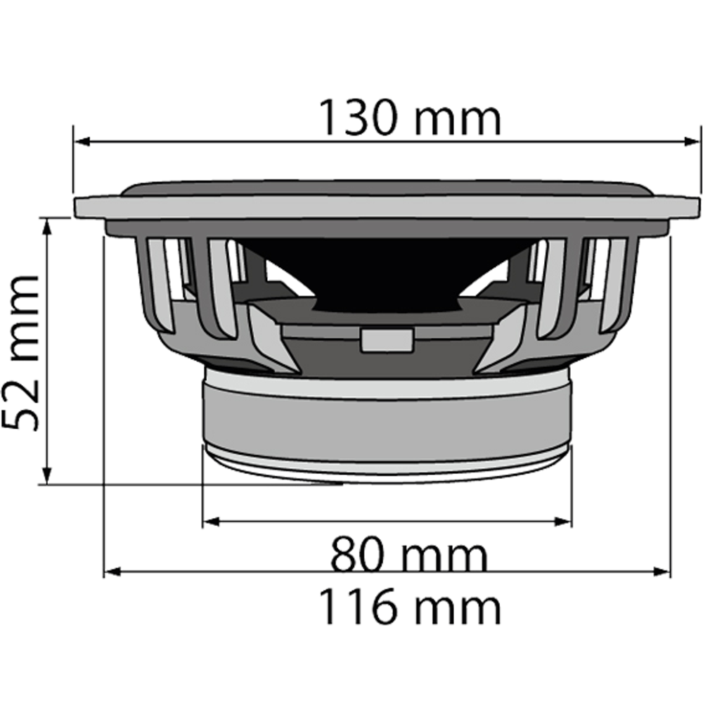 SAL Auto zvučnici, set,  130mm, 2x75W, 4 Ohm - CX 504 slika 2