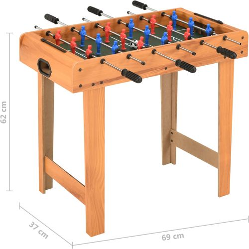 Mini stolni nogomet 69 x 37 x 62 cm boja javora slika 9