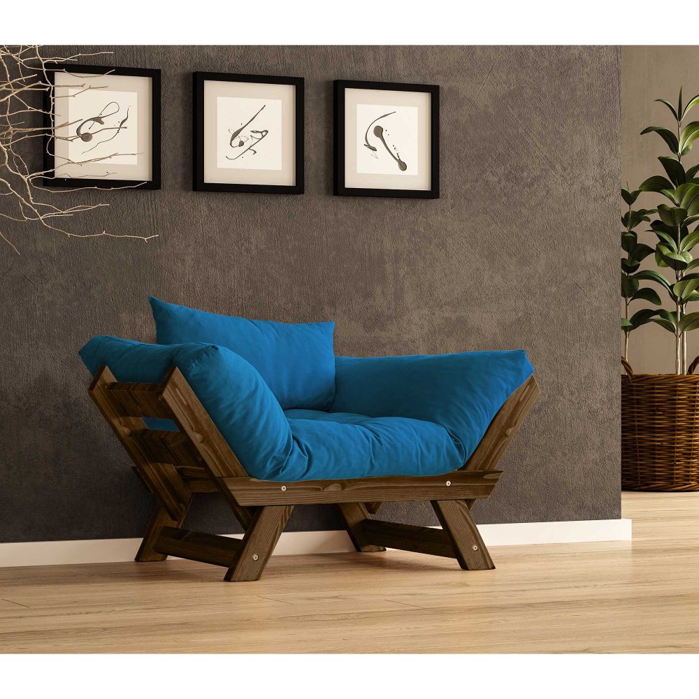 Sofa za vrt s jednim mjestom, CPT8136-140, boje: orah plava slika 1