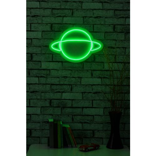 Wallity Ukrasna plastična LED rasvjeta, Saturn - Green slika 3