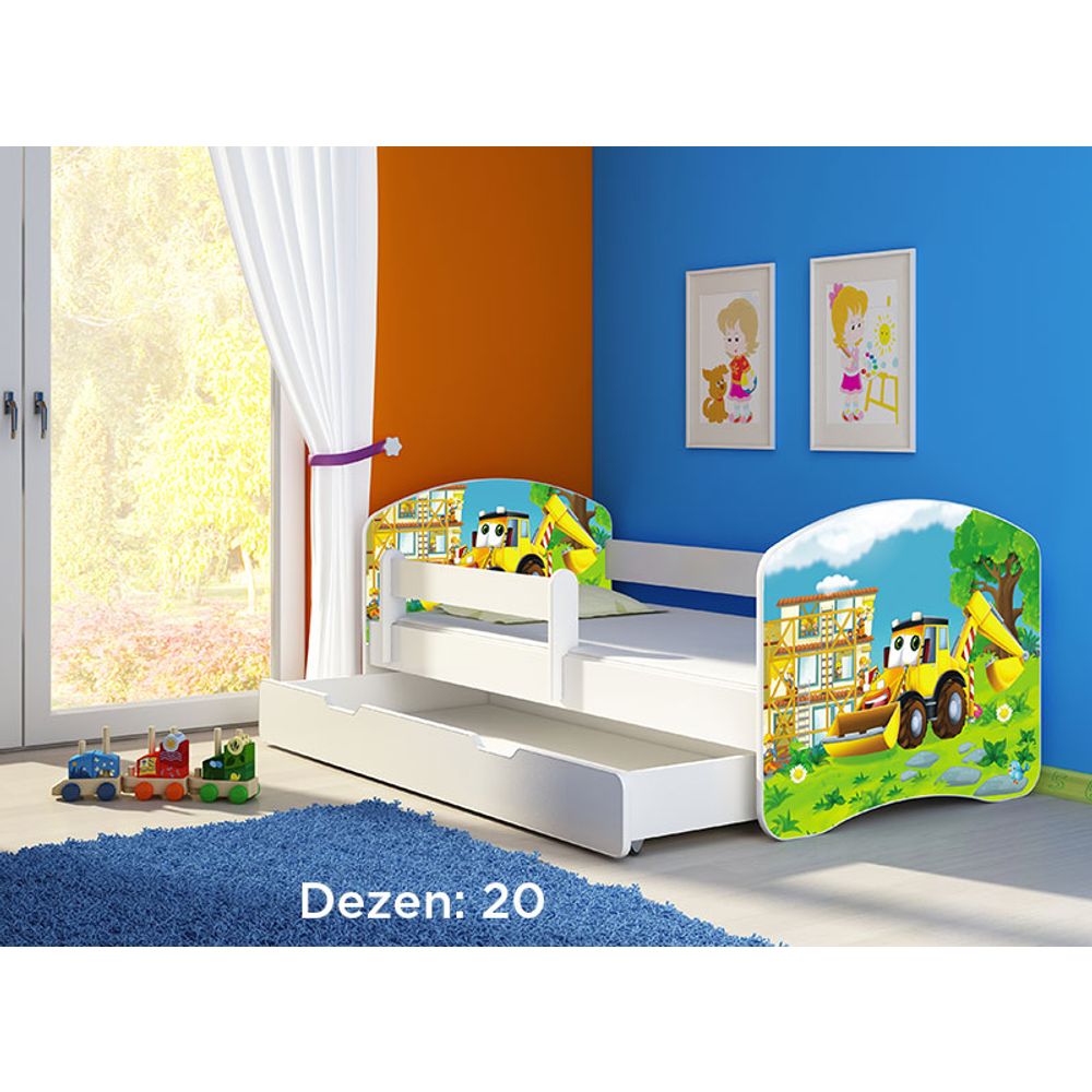 ACMA Dječiji krevet Acma II sa ladicom White - 160x80cm - Dezen 20 slika 2