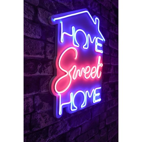 Wallity Ukrasna plastična LED rasvjeta, Home Sweet Home - Blue, Pink slika 8