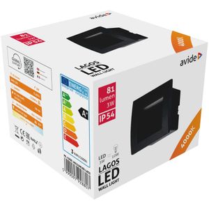 Avide svjetiljka za stepenice-ugradbena LED 3W NW IP54 9cm Lagos