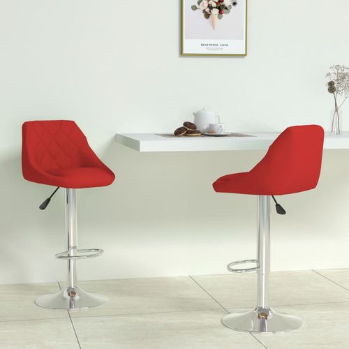 Barski stolci od umjetne kože 2 kom crvena boja vina slika 17