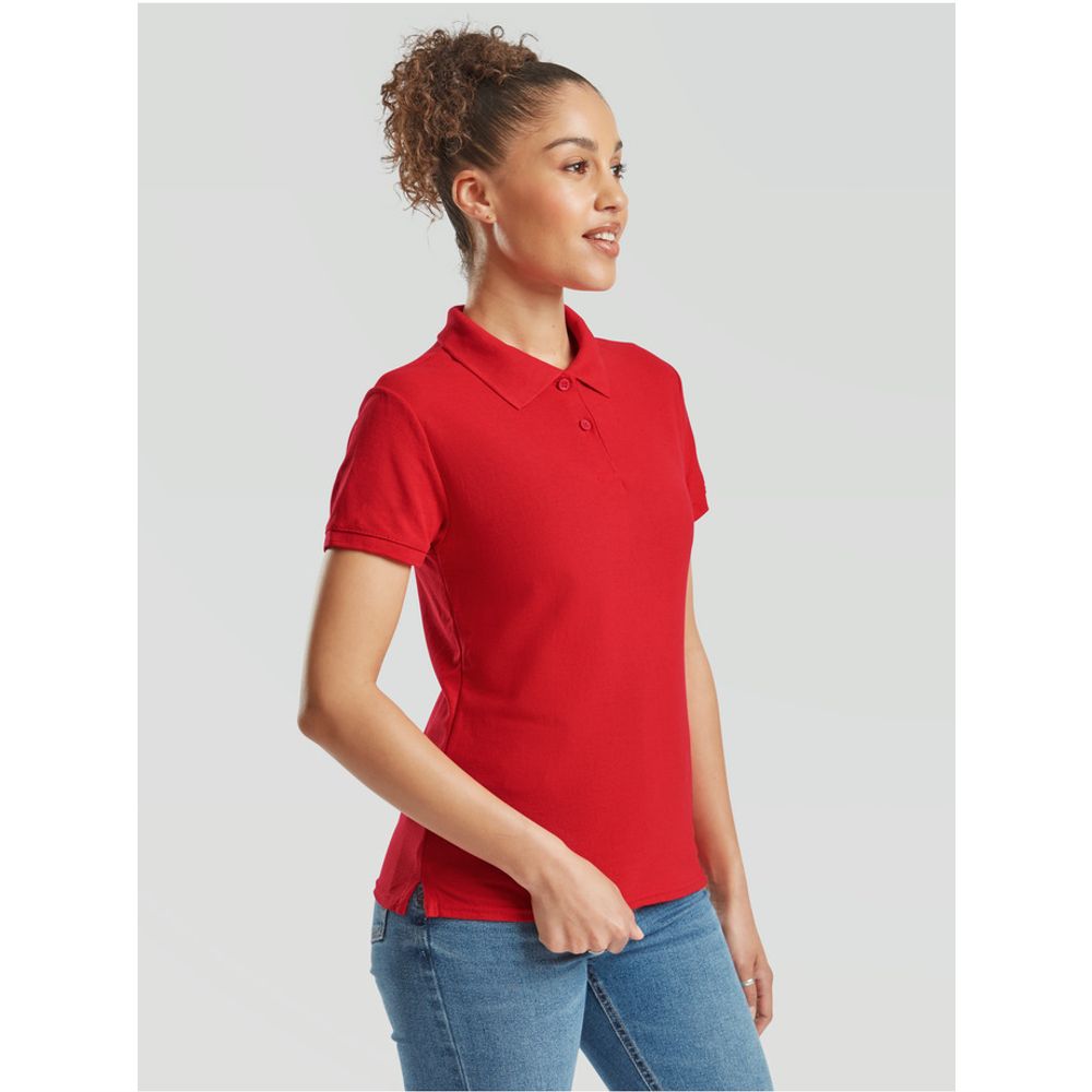 Fruit Of The Loom Polo Majica Kratkih Rukava Lady Fit 180g - Crvena M slika 2