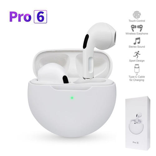 Bluetooth slusalice Airpods Pro6 bele HQ slika 1