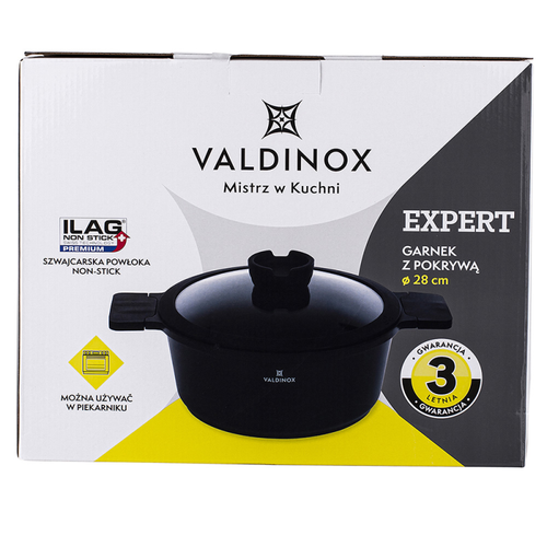 Valdinox Expert aluminijska indukcijska posuda s poklopcem 6L slika 5