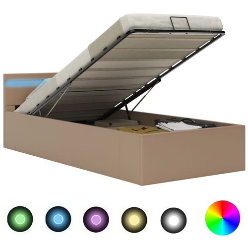 Hidraulični okvir za krevet LED boja cappuccina 90 x 200 cm slika 20
