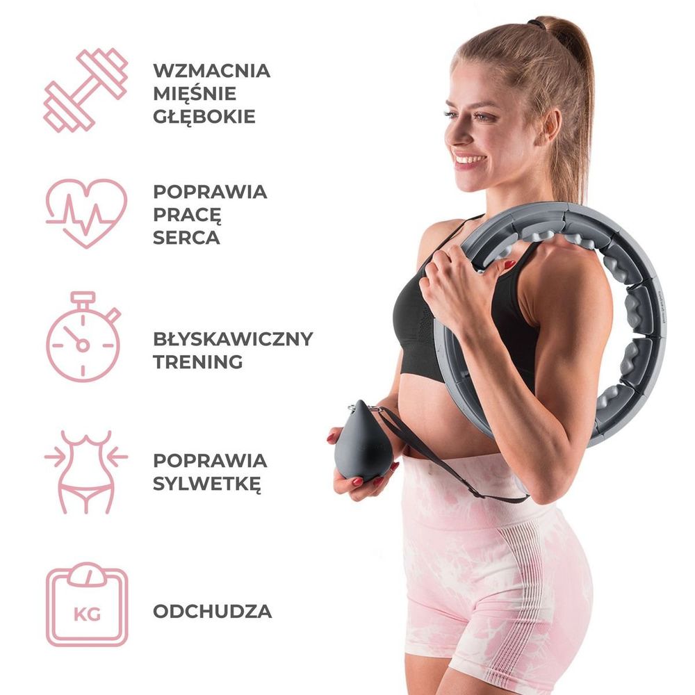 Hhw06 crni hula hoop s utegom + brojač hms slika 3