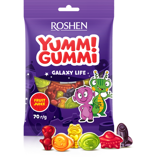 Roshen Yummi Gummi gumeni bomboni galaxy life 70g slika 1