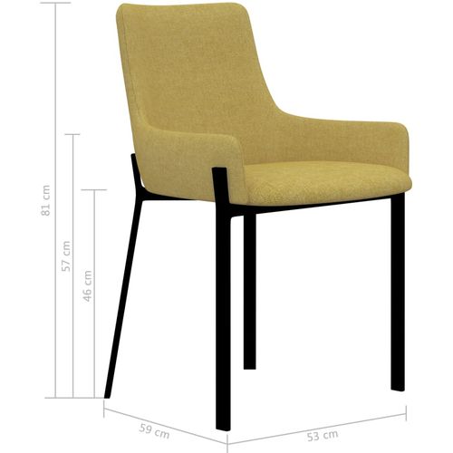 Blagovaonske stolice od tkanine 4 kom žute slika 13