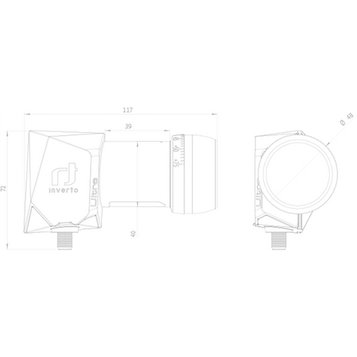 Inverto LNB Single, šum 0,2 dB, Ultra, DVB-S2 ( HD - UHD ) - IDLT-SNL412-ULTRA-OPN slika 2