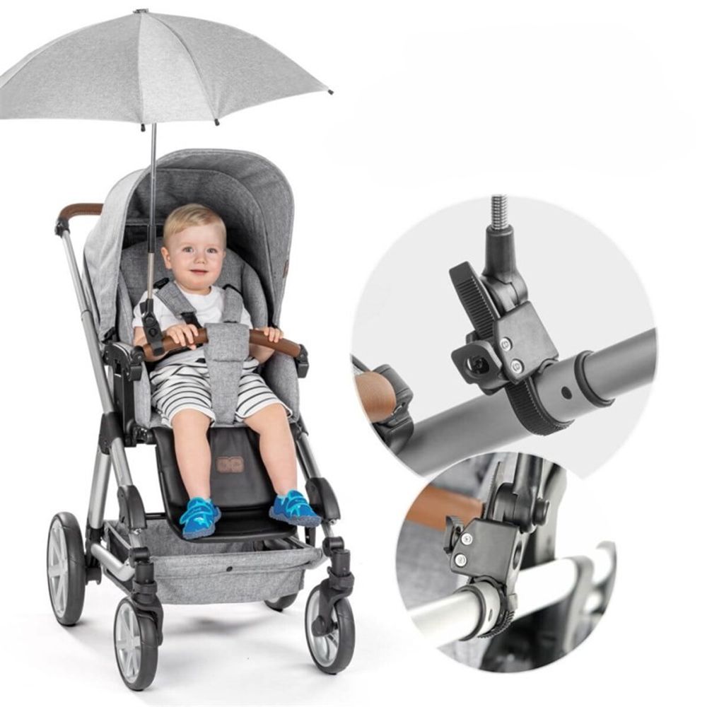 Reer Kišobran za dječija kolica ShineSafe+ 84181, Melange Grey slika 4