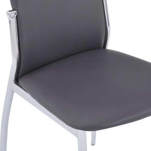 Blagovaonske stolice od umjetne kože 6 kom sive slika 40