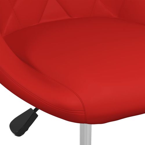 Blagovaonska stolica od umjetne kože crvena boja vina slika 7