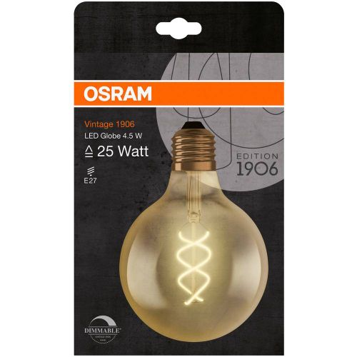 OSRAM 4058075270008 LED Energetska učinkovitost 2021 G (A - G) E27 okrugla  4 W = 28 W toplo bijela (Ø x D) 124 mm x 168 mm  1 St. slika 1