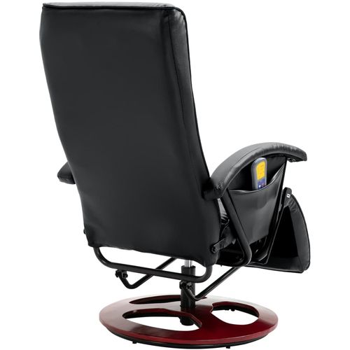 Masažna stolica od umjetne kože crna slika 24
