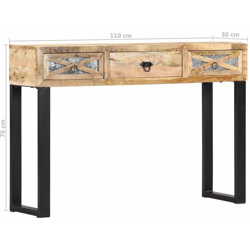 Konzolni stol od masivnog drva manga 110 x 30 x 76 cm slika 29