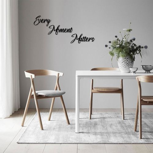 Every Moment Matters Black Decorative Wooden Wall Accessory slika 1