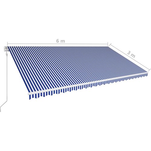 Tenda na automatsko uvlačenje 600 x 300 cm plavo-bijela slika 36